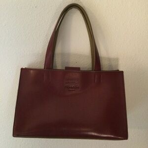 Mondani New York Wine Colored Leather Handbag